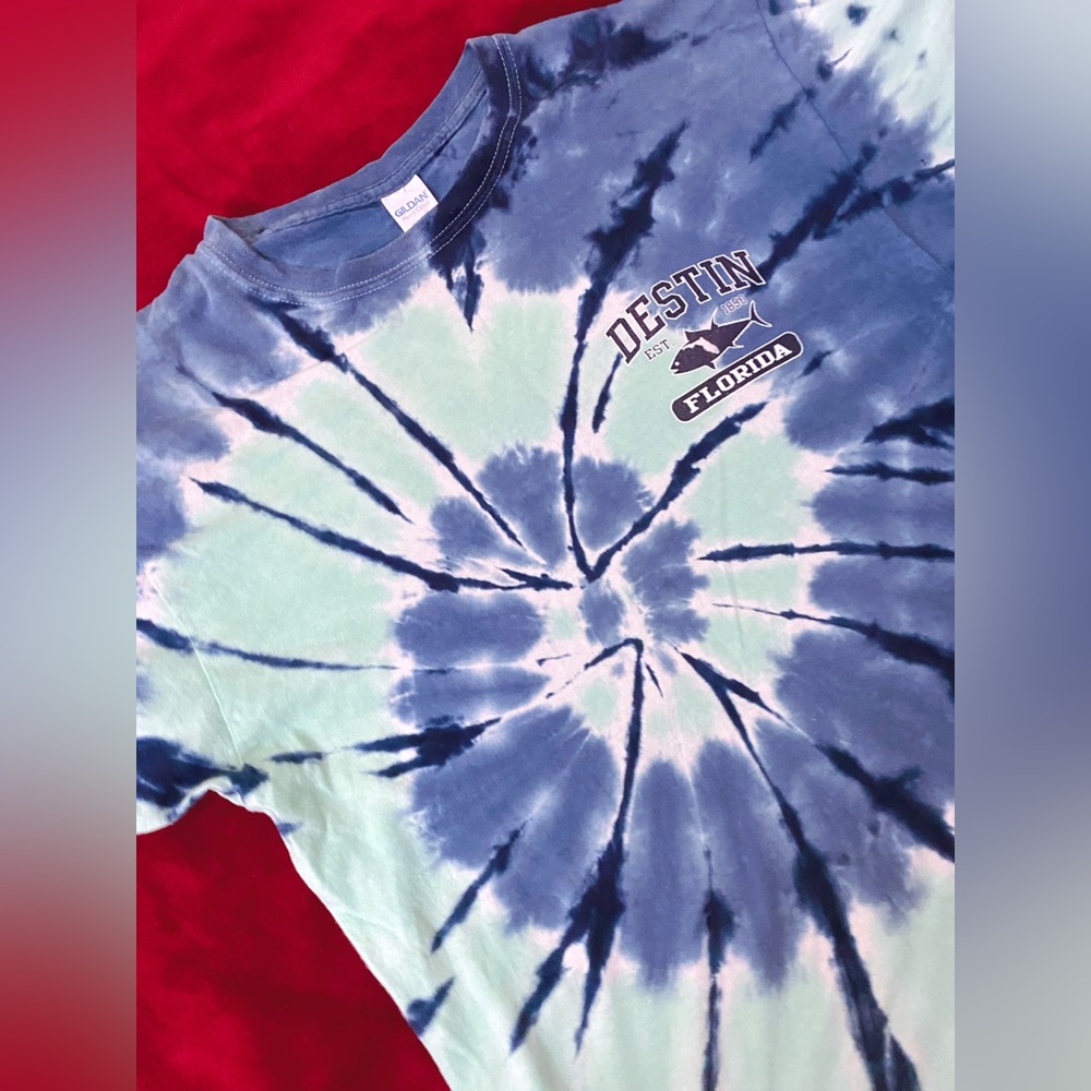 Destin Florida Tie Dye T-Shirt Size L - Picture 2 of 4